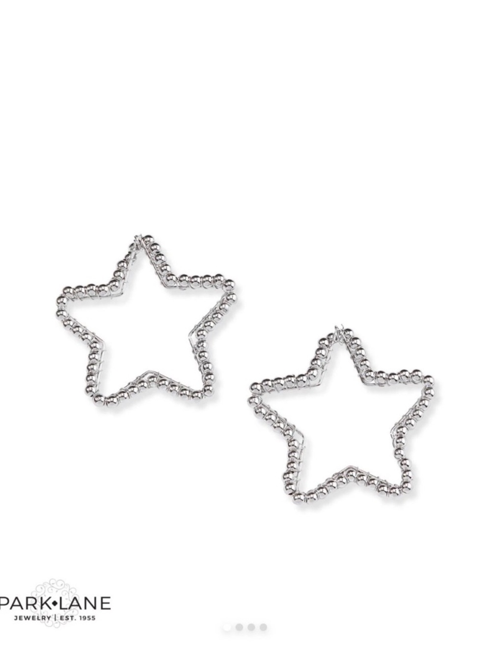 BNIB Park Lane BRIGHT star holiday drop earrings in silver
